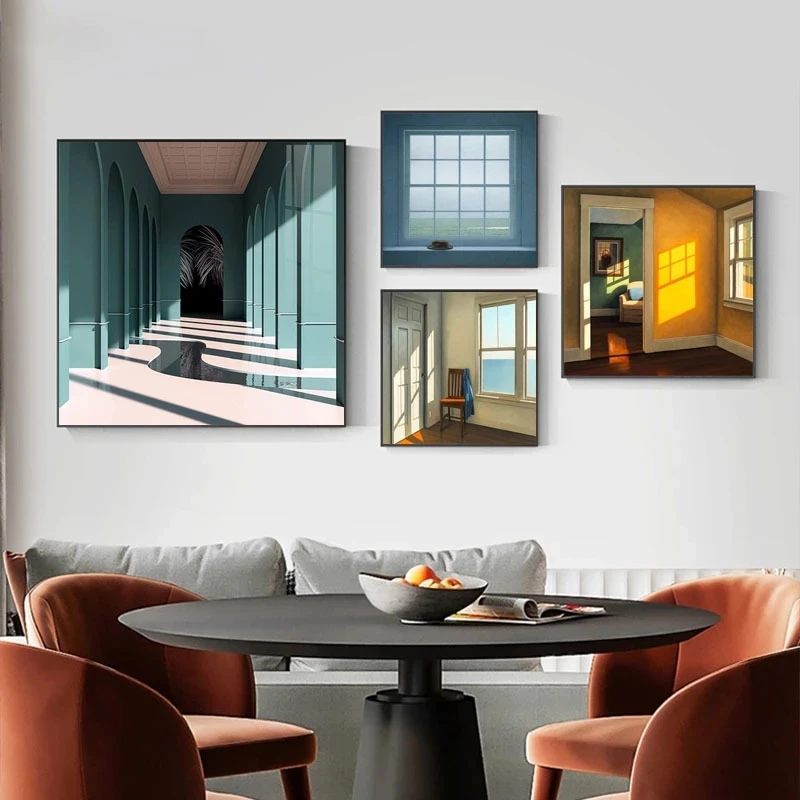 Interior Design Home Decor - الشمال نافذة خارج المشهد قماش اللوحة