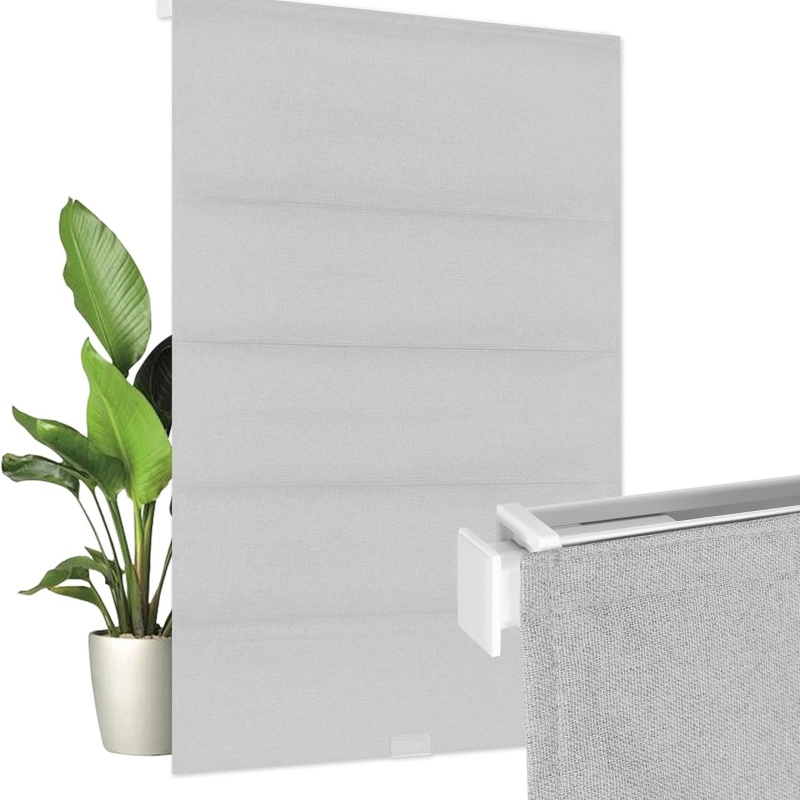 Linen Roller Blind - ستائر رومانية يدوية بدون حفر أو