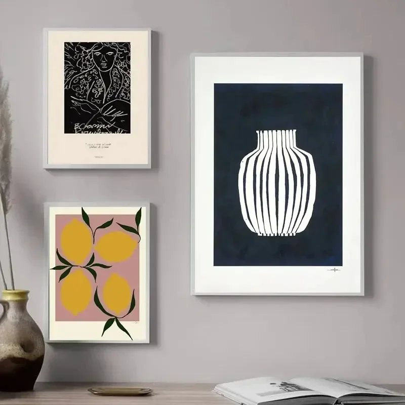 Interior Design Home Decor - لوحات جدارية بتصميم الماس الاسكندنافي، صور