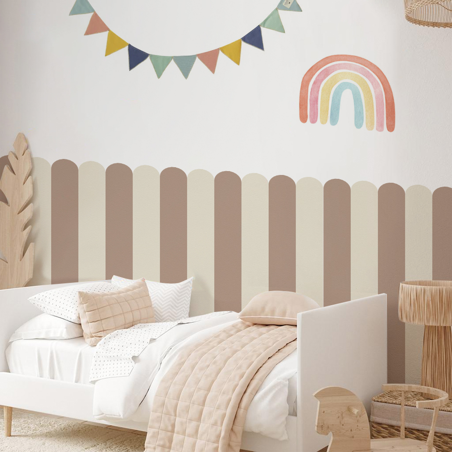 Interior Design Home Decor - متعدد الألوان عمودي مخطط قوس خلفية