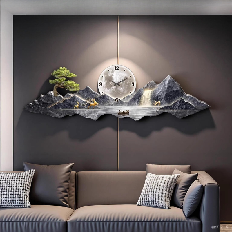 ساعة حائط خفيفة فاخرة لغرفة ال - مراجعة Interior Design Living Room And Kitchen وسعره