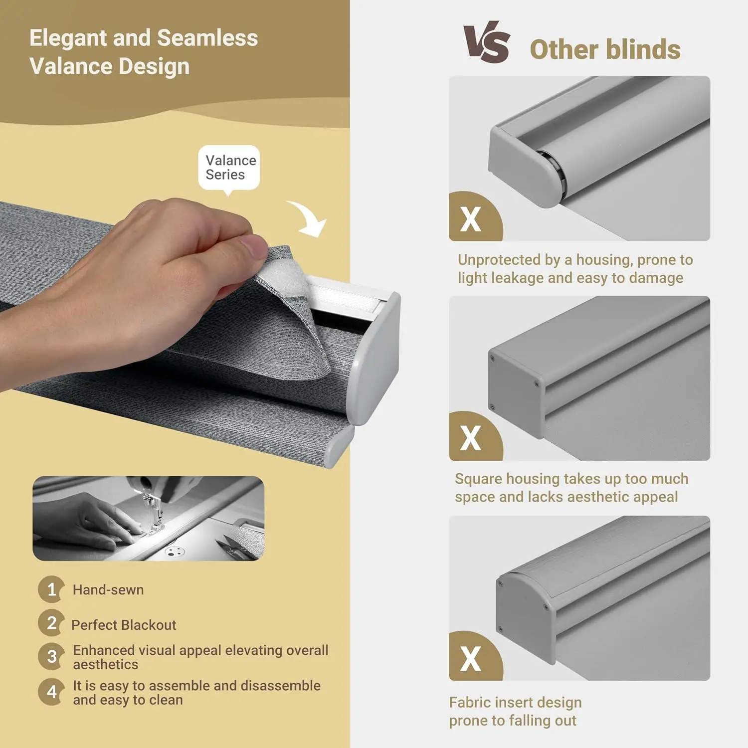 ستائر دوارة لتصفية الضوء بدون  - مراجعة Linen Roller Blind وسعره