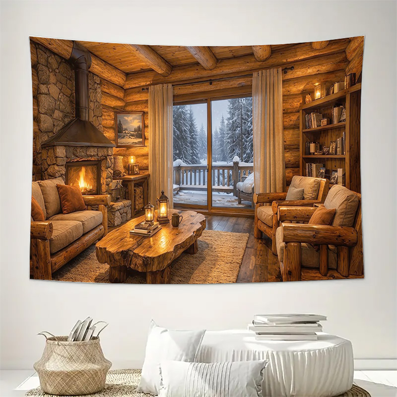 سجادة جدارية داخلية لمنزل خشبي - مراجعة Interior Design Home Decor وسعره