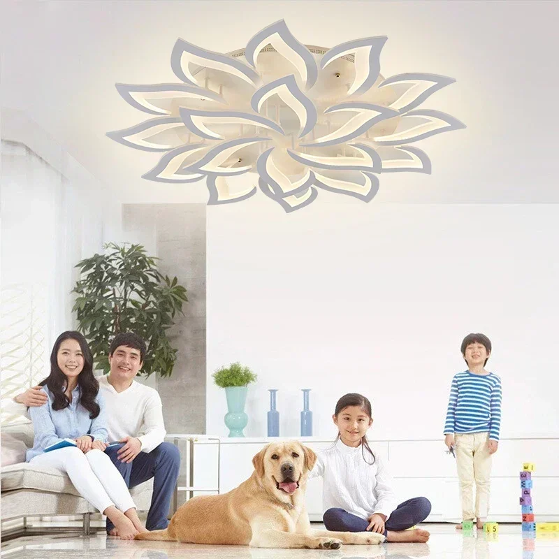 مصمم LED البتلة الثريا غرفة ال - مراجعة Interior Design Living Room And Kitchen وسعره