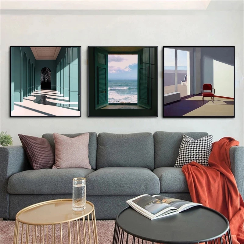 الشمال نافذة خارج المشهد قماش  - مراجعة Interior Design Home Decor وسعره