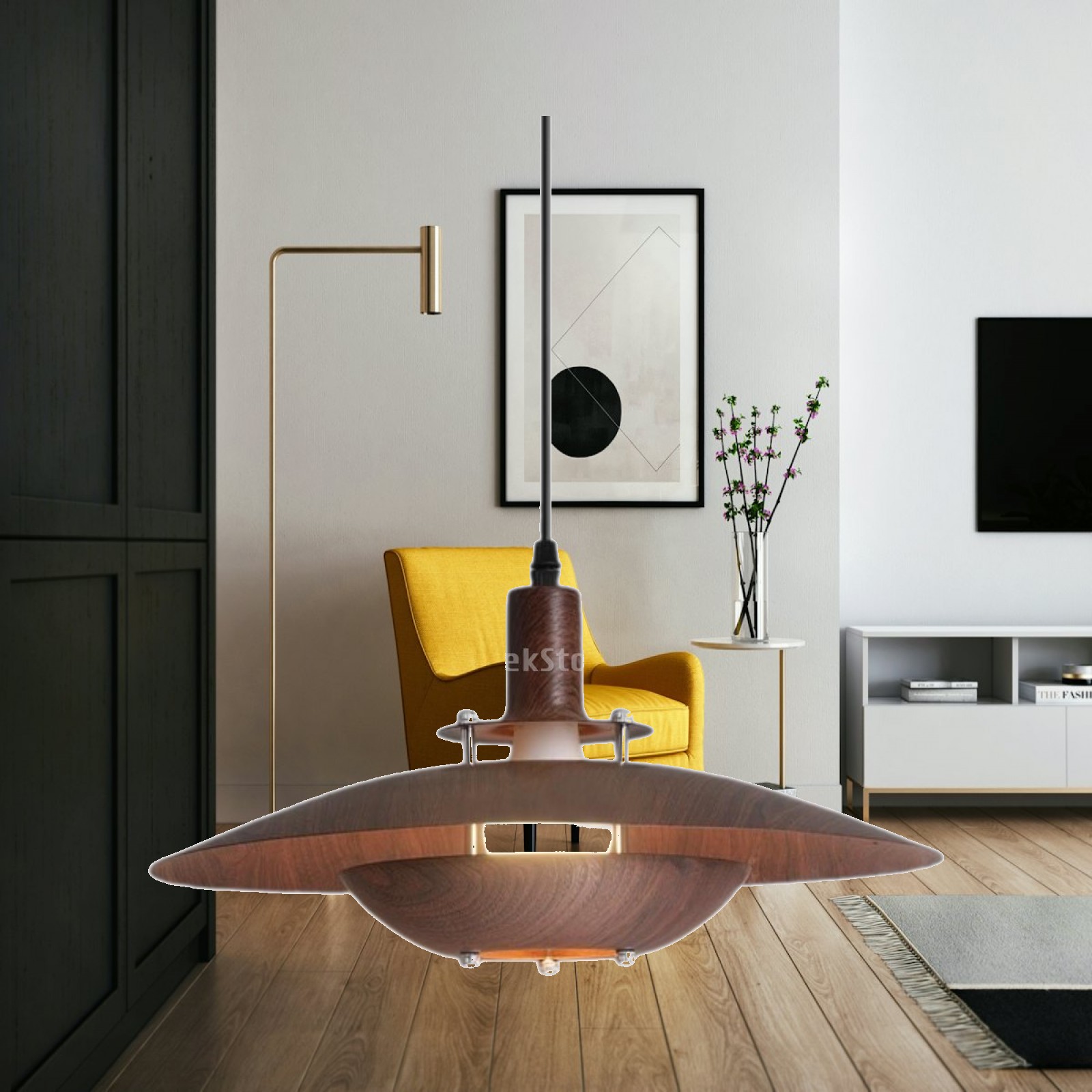 إضاءة معلقة بأسلوب ريفي، ثريا  - مراجعة Interior Design Living Room And Kitchen وسعره