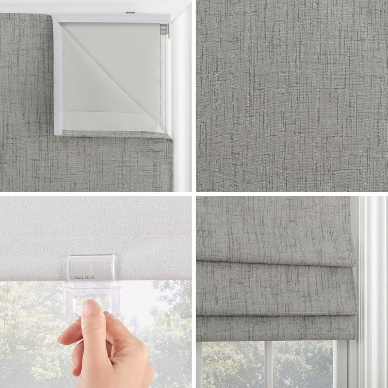 ستائر رومانية عازلة للضوء بنسب - مراجعة Linen Roller Blind وسعره