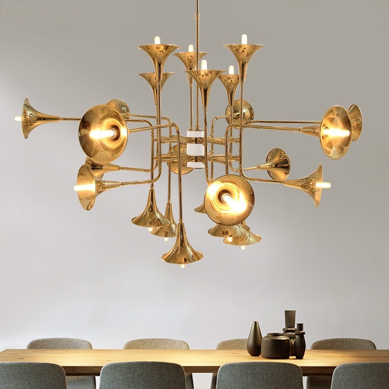 الشمال البوق قلادة مصباح للمطب - مراجعة Interior Design Living Room And Kitchen وسعره