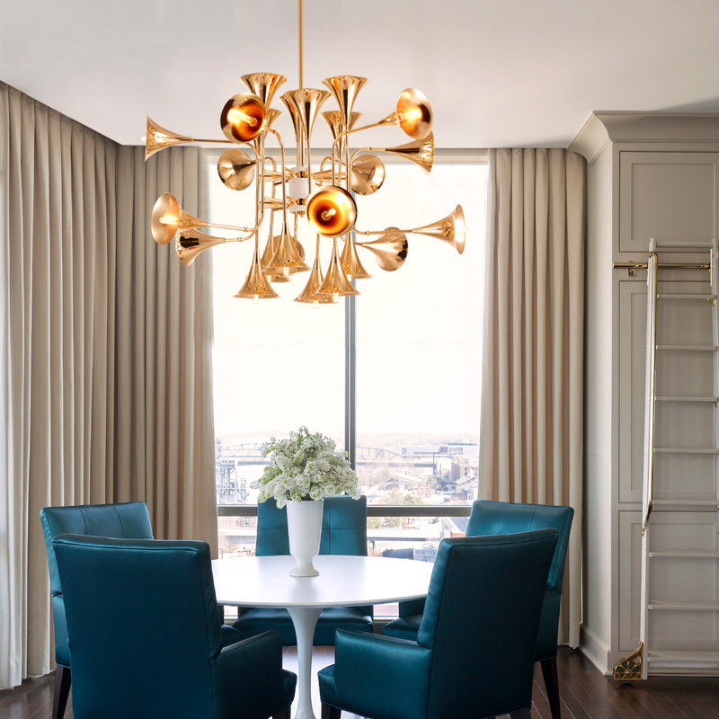 الشمال البوق قلادة مصباح للمطب - مراجعة Interior Design Living Room And Kitchen وسعره