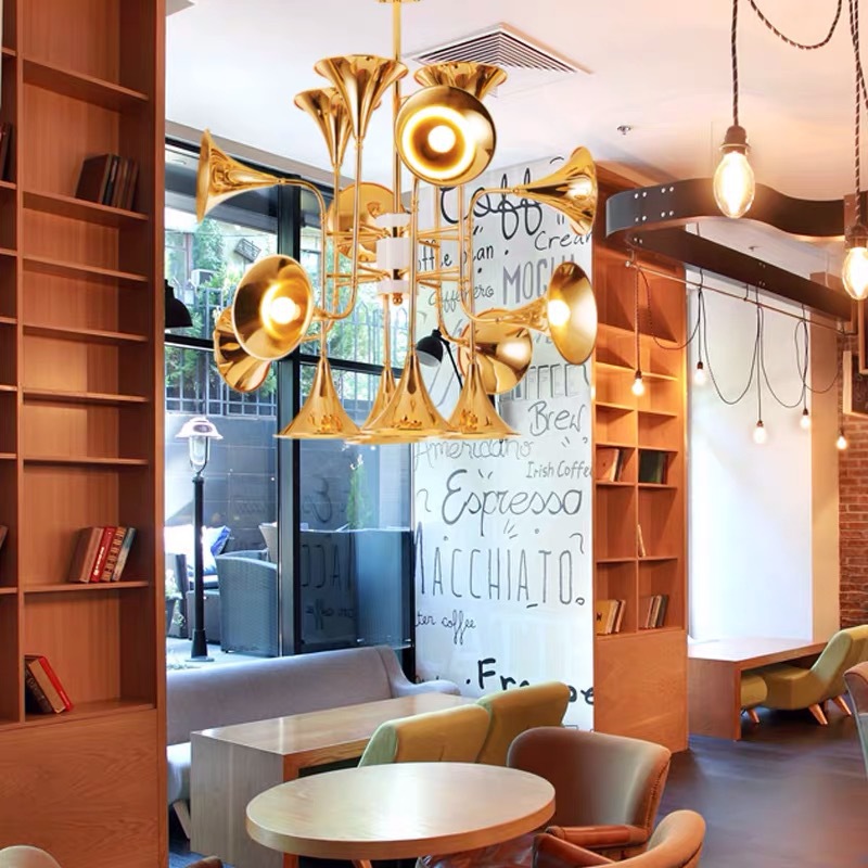 الشمال البوق قلادة مصباح للمطب - مراجعة Interior Design Living Room And Kitchen وسعره