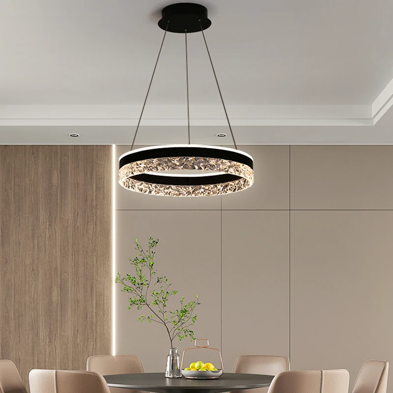 ضوء قلادة LED كريستالي فاخر حد - مراجعة Interior Design Living Room And Kitchen وسعره