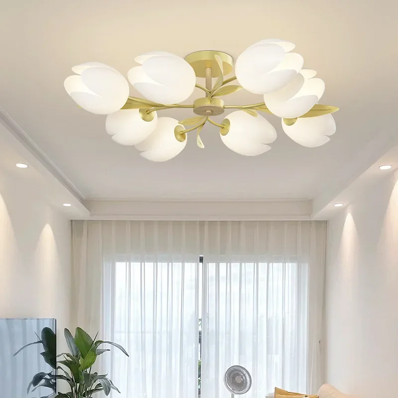 ثريات بتصميم زهور، مصابيح سقف  - مراجعة Interior Design Living Room And Kitchen وسعره