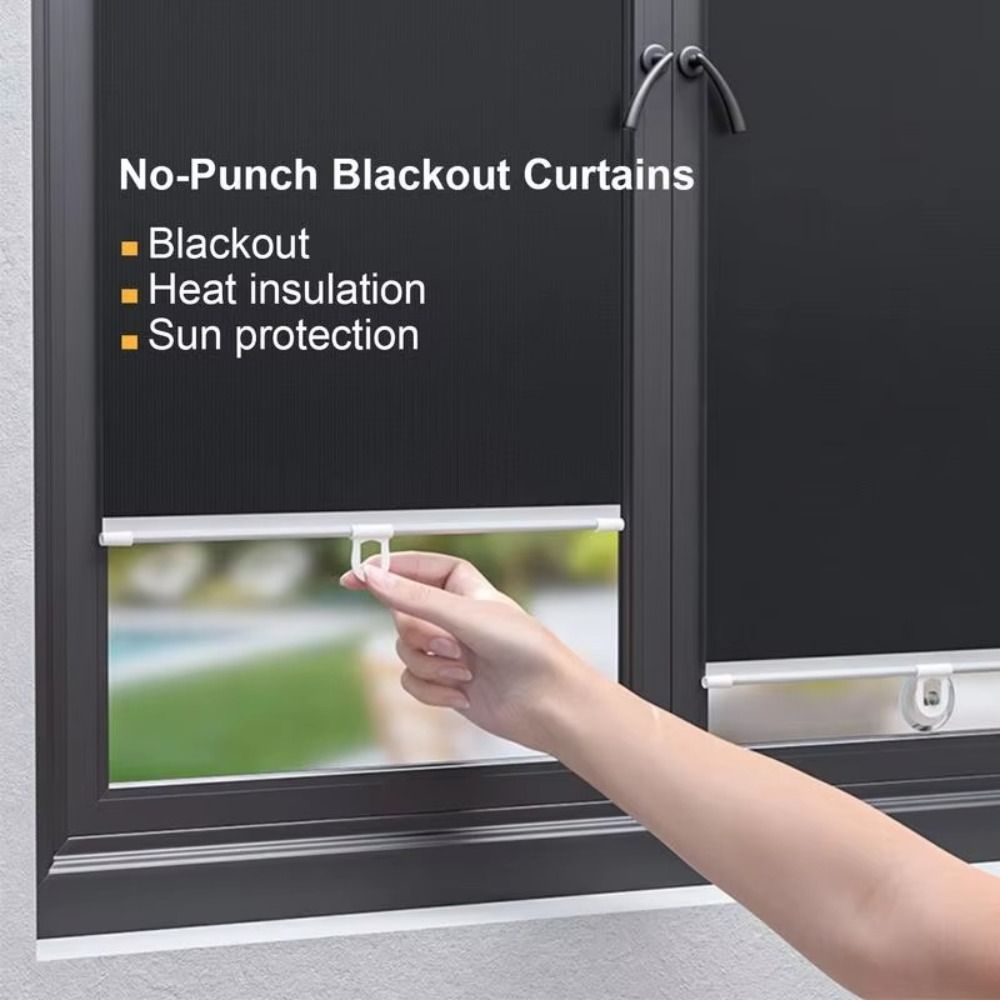 ستائر رول قابلة للسحب سوداء مح - مراجعة Linen Roller Blind وسعره