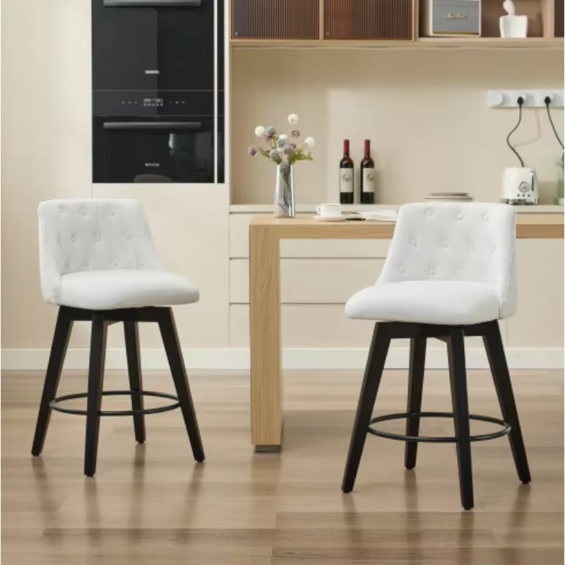 كرسي بار عصري من القماش بأرجل  - مراجعة Interior Design Living Room And Kitchen وسعره